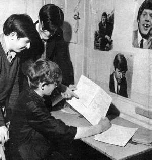 Braehead pupils in the Braehead News Office